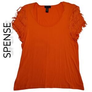 SPENSE WOMEN'S FRINGED TOP. SIZE XL